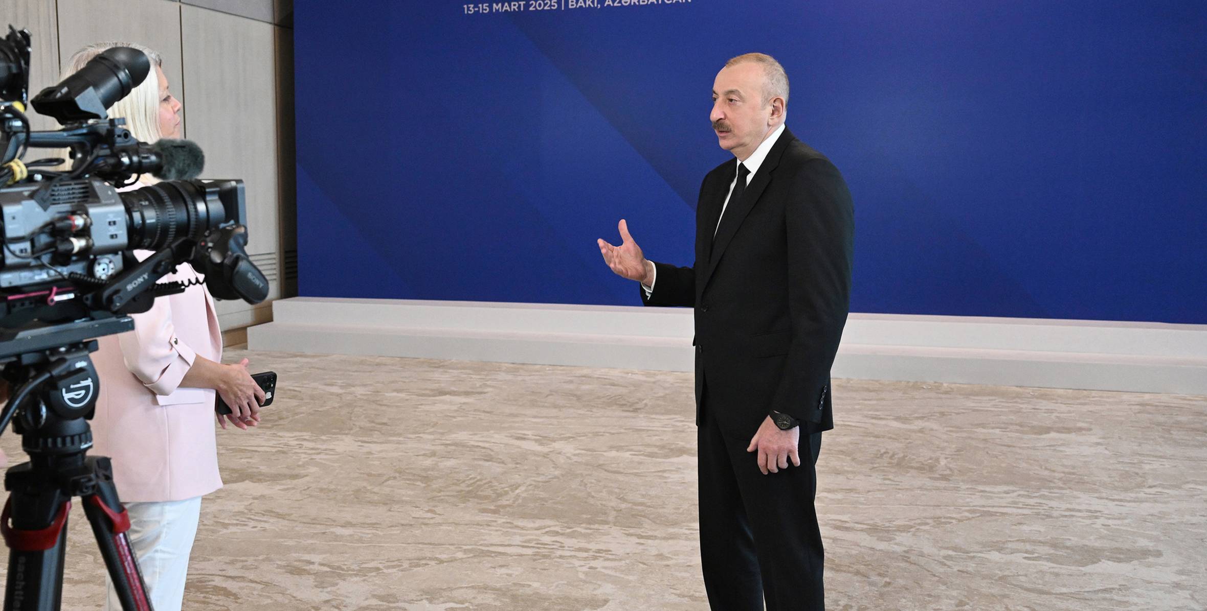 President of the Republic of Azerbaijan Ilham Aliyev was interviewed by Euronews TV channel Xeber basligi