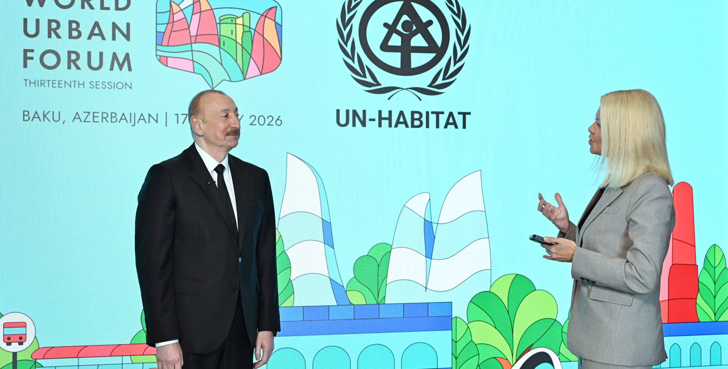 President Ilham Aliyev was interviewed by Euronews TV Xeber basligi